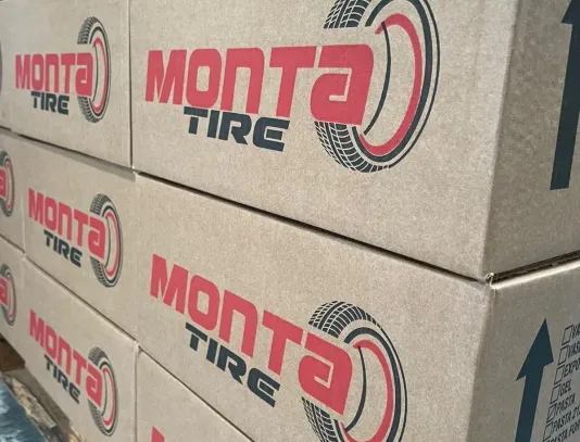 Caixas de produtos Monta Tire prontas para envio